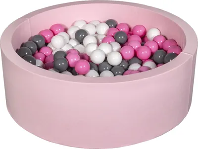 Produktbild von Bällebad Spielplatz + 200 Bälle rosa weiß, hellrosa, grau