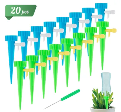 Produktbild von Bewässerungssystem - 20 Stück Automatisch Bewässerung Set, Instellbar Einfaches Zum Gießen,Perfekt für Garten Pflanzen Bewässerung Blumen Gewächshäuser und Urlaub