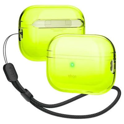 Immagine prodotto di Custodia trasparente Elago con cordino in nylon per AirPods Pro 2 giallo neon