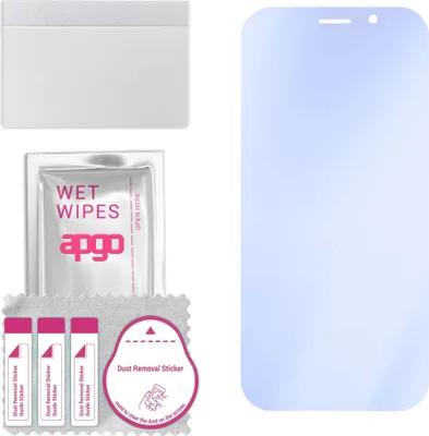 Produktbild von apgo Hybrid Schutzglas, kompatibel mit Doogee X97, 9H Härte, Flexible Nano Glass PRO, toller Ersatz für Hartglas, kratzfester Displayschutzglas, Displayschutz, Full Glue