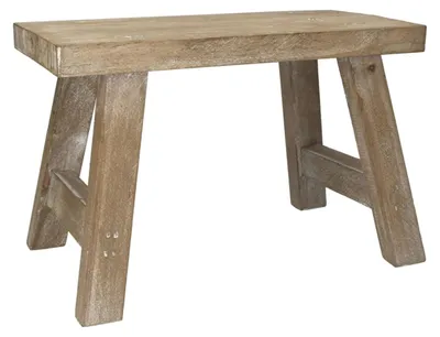 Dekorative Holzbank, rustikales Design, 30,6 x 18,5 x 20,1 cm