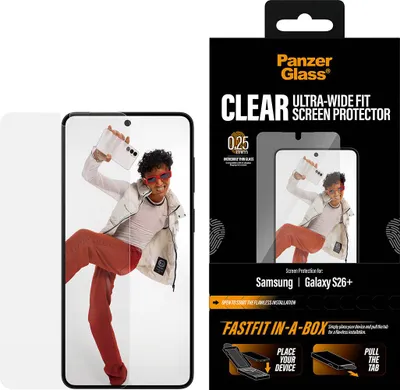 Produktbild von PanzerGlass Screen Protector Galaxy S Plus 2026 UWF Fastfit
