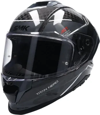 Produktbild von SMK TITAN CARBON NERO Integralhelm XL in grau/schwarz/weiß