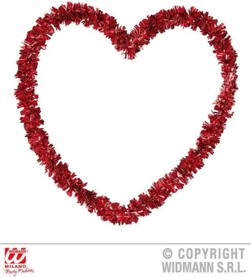 Produktbild von Lametta-Herz Valentinstag - 27 x 27 cm - Dekoration Herz
