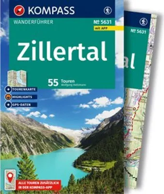 Image de KOMPASS Wanderführer Zillertal, 55 Touren mit Extra-Tourenkarte