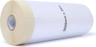Produktbild von gws Maler-Abdeckfolie mit Kreppklebeband, 20 m x 2600 mm, gelblich