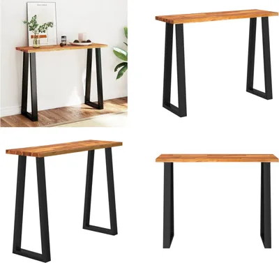Obrázok produktu pre vidaXL Konzolový stolík stromová hrana 110x35x80 cm masívne drevo akácia - Konzolový stolík - Konzolové stoly - Stôl - Stôl do chodby