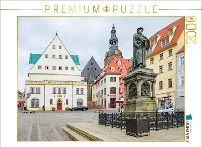 Produktbild von CALVENDO Puzzle Marktplatz Lutherstadt Eisleben 2000 Teile Puzzle quer | 2000 Teile Lege-Größe 90x67cm Foto-Puzzle für glückliche Stunden