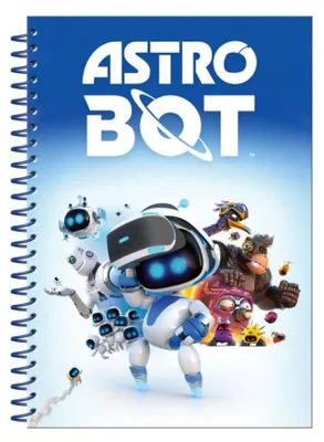 Produktbild von A5-Notizbuch und Astro Bot-Aufkleber