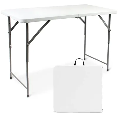 Produktbild von Omgoods – Höhenverstellbarer Campingtisch mit Tragegriff