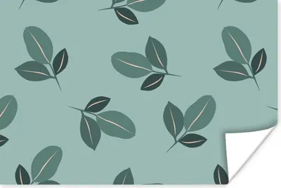 Produktbild von MuchoWow® Poster Sommer - Blätter - Muster 90x60 cm - Schlafzimmer