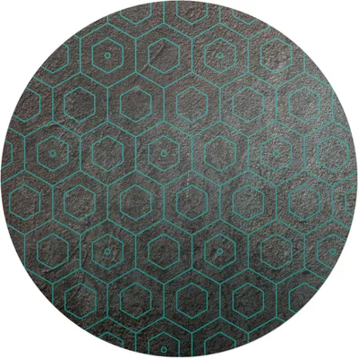 Produktbild von Geometrisches Muster – Bodenschutzmatte – Stuhlunterlage – Bürostuhlmatte – Rutschfeste Bodenmatte – Schutzmatte für Hartboden – fi 100 cm