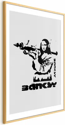 Produktbild von Posterpapier Poster - Mona Lisa with a Bazooka 40x60 cm Streetart h-C-0114-ao-a