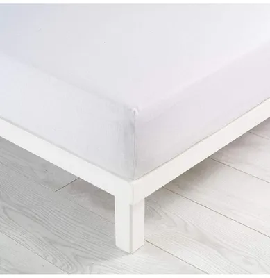 Imagen del producto de Funda de edredón lisa - 160 x 200 cm - Tejido de punto (jersey) - Blanco
