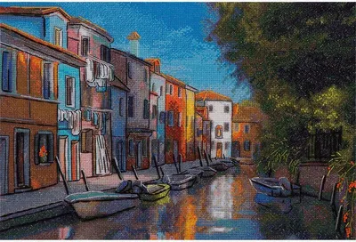 Produktbild von Panna Kreuzstichset "Klein Venedig" 35x23,5cm, Zählmuster
