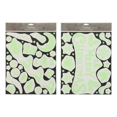 Image de Raamstickers Glow in the Dark Kerst