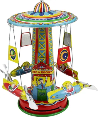 Produktbild von Blechspielzeug Karussell mit Raketen Rocket Ride Raketenkarussell Blechkarussell