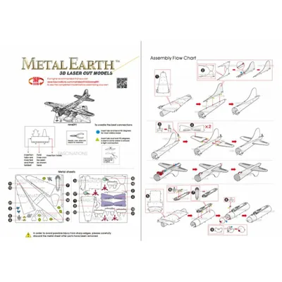 Zdjęcie produktu dla Puzzle 3D METAL EARTH B-17-Bomber