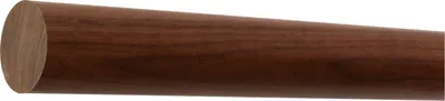 Produktbild von TIBU Nussbaum Handlauf Holz Geländer Treppe 0,3m - 5m, Länge 3,4 m und Enden gekappt (sägerau) ohne Halter