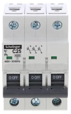 Image de Disjoncteur de protection Schelinger / Disjoncteur / Disjoncteur-fusible / De 2 A à 63 A / Monopolaire / Triphasé