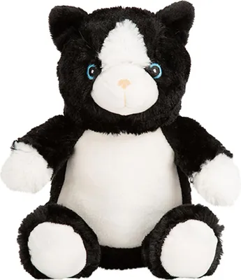 Immagine prodotto di Mumbles MM060 | Mini coniglietto, leone, giraffa, unicorno e gufo stampati - Colore: gatto bianco-nero - Taglia: unica