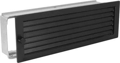 Produktbild von Warmluftgitter WG 4515 S Lüftungsgitter Schwarz 450 x 150mm Zuluft Abluftgitter