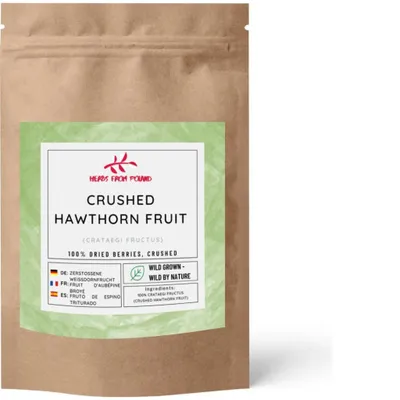 Produktbild von Herbs from Poland Geschnittene Weißdornfrucht – Stärkt Herz & Kreislauf, Reich an Antioxidantien, Mild beruhigend, 100% Natürlich – 500g