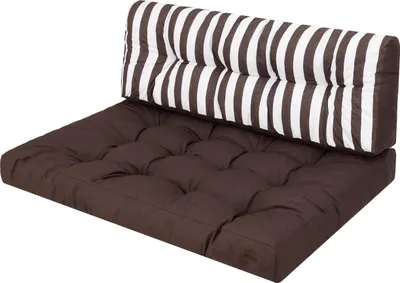 Image de Set de coussins de palette - 120×82 + 120×40 cm - 12 cm d'épaisseur, résistant aux intempéries, utilisable des deux côtés, fait main Coussin de jardin | Pillowprim