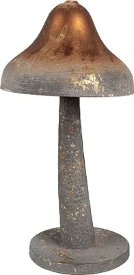 Immagine prodotto di Clayre & Eef Decorazione Fungo Ø 14x27 cm Metallo Grigio