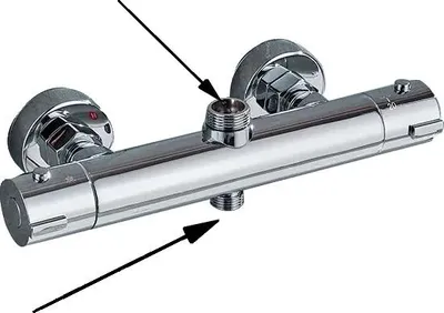 Obrázok produktu pre Termostatická sprchová batéria, dvojité ovládanie, montáž na stenu, typ F