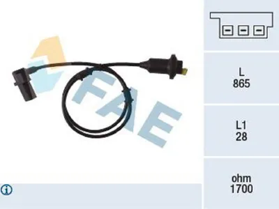 Produktbild von FAE ABS Sensor Raddrehzahl Hinten passend für MERCEDES-BENZ A-Klasse (W168) 78082