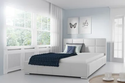 Obrázek produktu pro Čalouněná manželská postel 140x200 YSOBEL - bílá