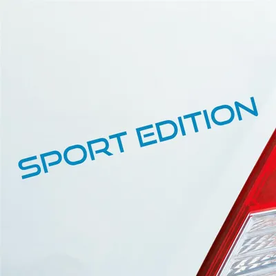 Produktbild von Auto Aufkleber Sport Edition Rennauto Racecar schnell 19x20 cm Hellblau Sticker Heckscheibenaufkleber