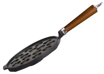 Produktbild von Ronneby Bruk Maestro Poffertjes-Pfanne, Ø 24 cm, mit Eichenholzgriff