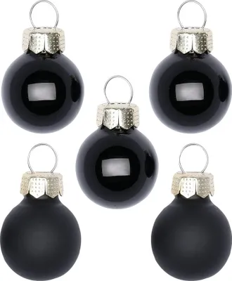 Produktbild von Weihnachtskugeln Glas 2cm 25 Stück - Ebony Black