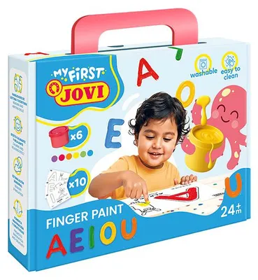 Obrázok produktu pre Jovi sada prstových farieb My First prvé samohlásky 11 ks