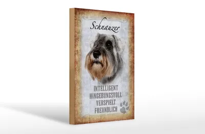 Produktbild von Holzschild Spruch 20x30cm Schnauzer Hund Schild