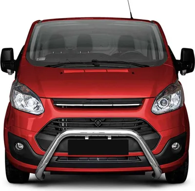 Obrázok produktu pre Oceľová ochranná lišta predného nárazníka pre Ford Transit Custom 2012-2018 ABE silver
