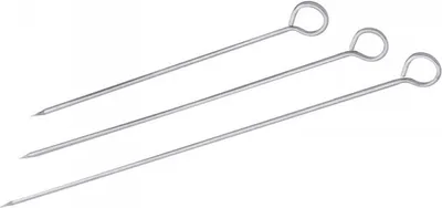 Produktbild von Fleischspieße, VPE 12 Stück, runder Querschnitt, aus Edelstahl, Variante wählbar : 25 cm Variante: 25 cm