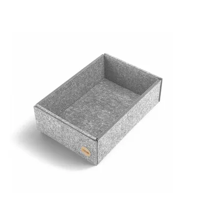 Produktbild von Aufbewahrungsbox CLEAN Filz 25 x 17 x 8 cm ohne Deckel in hellgrau meliert