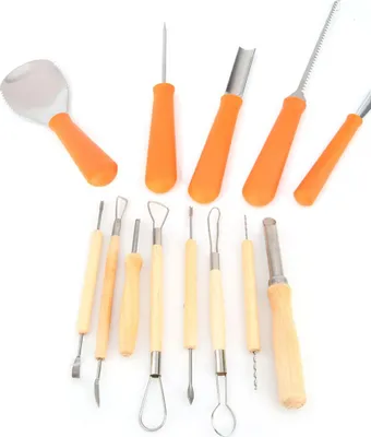 Produktbild von 5 Stück/13 Stück Kinder-DIY-Halloween-Kürbis-Schnitzset Kürbis-Schnitzwerkzeuge für Kinder (#1)