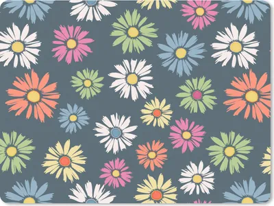Produktbild von MuchoWow® Mauspad Mousepad Regenbogen - Design - Blumen 40x30 cm - Mousepads - Maus Mat - Pad - Mausunterlage - Anti Rutsch
