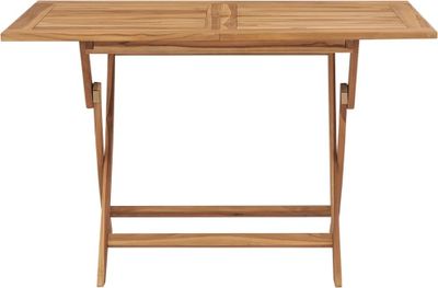 vidaXL Składany stół ogrodowy 120x70x75 cm z litego drewna tekowego