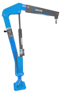 Obrázok produktu pre Hydraulický dielenský žeriav 1t, otočný o 360°, s výsuvným ramenom, Baug