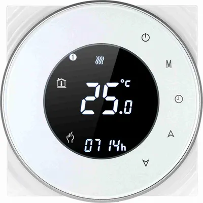 Produktbild von Programmierbares Gaskessel Erwärmung Thermostat Trockenkontakttemperatur Controller Touchscreen LCD mit Hintergrundbeleuchtung Sprachsteuerung kompatibler Amazon Echo/ Home/ IFTTTT