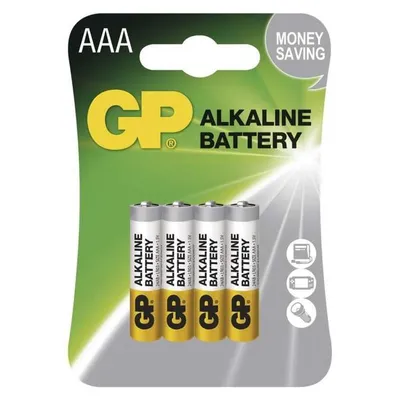 Produktbild von Bateria jednorazowa alkaliczna, paluszek, AAA, 1.5V, GP, blistr, 4-pack, Alkaline