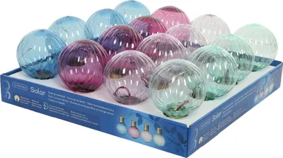 Produktbild von Solar Gartenleuchten LED Glühbirnen Kunststoff 8x11cm bunt 16er Set
