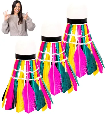 Image de Volants À Plumes Enero Badminton 3 Pcs Multicolores