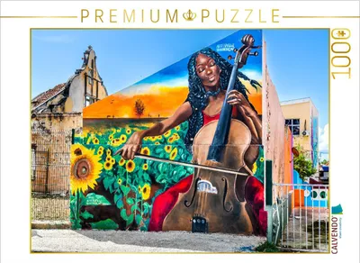 Produktbild von CALVENDO Puzzle Sonnenblumenkonzert in Curaçao | 1000 Teile Lege-Größe 64x48cm Foto-Puzzle für glückliche Stunden