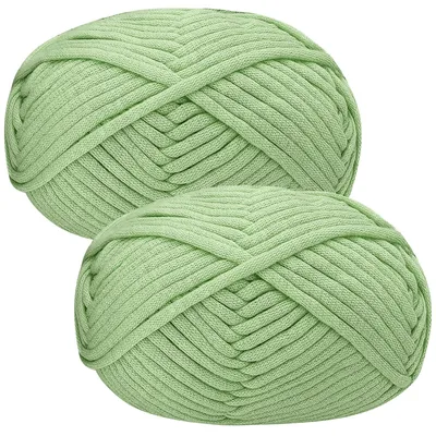 Grobes Häkelgarn 2 x 50 g, salbeigrün, für Anfänger & Amigurumi